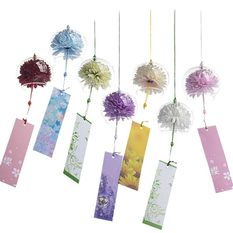 Interior Design Japan - Glas-Windglocke im japanischen Stil mit künstlicher