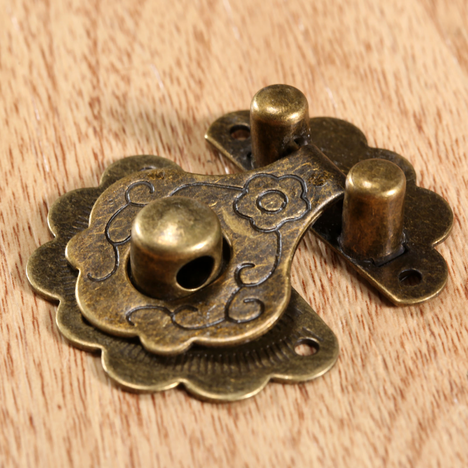 Antique Brass Hook - Antik-Bronze-Hasps-Schloss, dekorativer Schmuck, Holzbox, Vorhängeschloss, Retro-Koffer-Riegelhaken