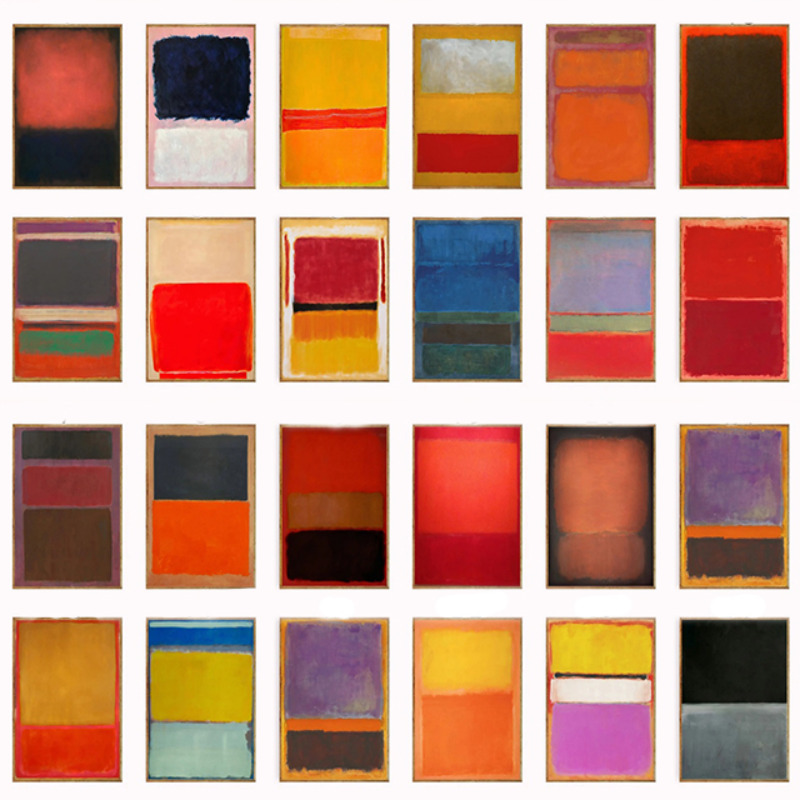Interior Designer - Wanddekoration, Mark Rothko Poster-Sets, Rothko-Druck, abstrakte