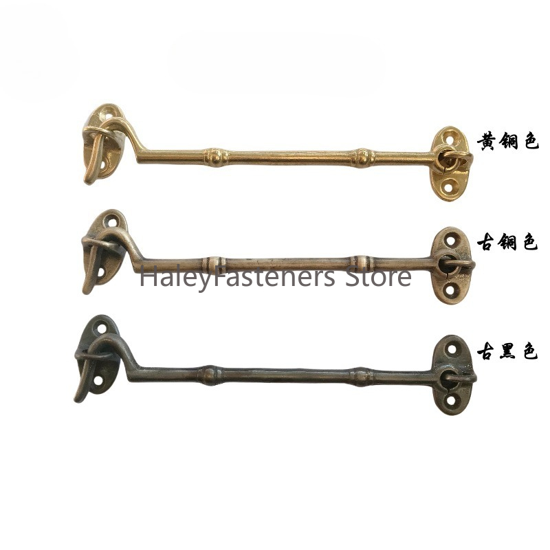Messing-Fenstergriff, Kupfer-W – Antique Brass Hook Bewertung und Preis